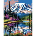 GATYZTORY 60x75cm Painting By Number Snow Mountain Landscape Diy Picture On Canvas By Numbers Kits