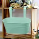 Flower Bucket Practical Detachable Iron Art Metal Bucket Indoor Balcony Planter with Dual Hook