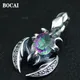 BOCAI Thai Imports Japanese Style Restoring Ancient Ways Real S925 Pure Silver Zircon Poison