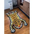 90cmx150cm Tufting Tiger Carpet Special-shaped Floor Mat Bedside Blanket Foot Pad Tiger Tapestry