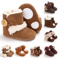 VALEN SINA Winter Baby Cute Shoes Brown Boy Girl Walk Boots Boys Ankle Shoes Toddlers Comfort Soft