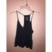 American Eagle Outfitters Tops | Euc Navy Ruffle Tank | Color: Blue | Size: Xs