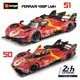 Bburago 1:18 Ferrari 499P LMH 2023 Car Model Boy Big Toy Static Die Cast Vehicles Collectible Model