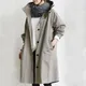 Women's Jackets Double Breasted Long Trench Coat Korean Elegant Solid Color Mid-length Trenchcoat