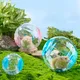 Hamster Exercise Ball Transparent Hamster Running Ball Wheel with Traction Rope Outdoor Exercise