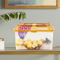 Small Turtle Tank with Sun Terrace Turtle Breeding Box with Cover Pet Feeding Box Small Fish Tank