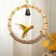 Parrot Summer Hammock Wooden Playset Cage Bird Toy Climb Cages for Parakeets Swing Bamboo Training