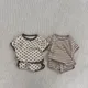 2023 Summer New Baby Short Sleeve Clothes Set Infant Dot Striped Tops + Shorts 2pcs Suit Toddler Boy