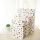 10Pcs New Gold Star Gift Bags Stamping Striped Dot kraft paper bag DIY Multifunction Recyclable