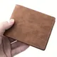 Portefeuille en cuir PU souple simple pour hommes portefeuille fin vintage porte-cartes de crédit