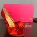 Kate Spade Shoes | Kate Spade Clarice Red Satin 8.5m | Color: Red | Size: 8.5