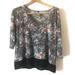 Jessica Simpson Tops | 3/$15 Jessica Simpson Sheer Floral Blouse Euc | Color: Black | Size: L