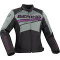 Bering Bario Ladies Motorcycle Textile Jacket, black-grey-pink, Size 40 for Women