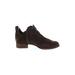 Vince Camuto Ankle Boots: Brown Solid Shoes - Women's Size 7 1/2 - Round Toe