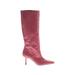 Zara Boots: Burgundy Solid Shoes - Women's Size 40 - Pointed Toe