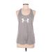 Under Armour Active Tank Top: Gray Activewear - Women's Size Medium