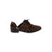 Freda Salvador Flats: Oxfords Chunky Heel Casual Brown Leopard Print Shoes - Women's Size 7 1/2 - Almond Toe