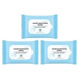 Soo AE Hand Sanitizing Wipes Travel Size (20 wipes * 3 EA - Total 60 wipe) Alcohol Free wet wipe With Resealable wipes Hand Cleaning Wipes Hand Wipes for Adults & Kids Travel Wipes