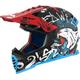 LS2 MX437 Fast Evo II Mini Starmaw Casque de motocross pour enfants, noir-rouge-bleu, taille L pour Des gamins