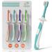 Cherish Baby Care Toddler Toothbrushes 1-2 Years (4-Pack) - BPA-Free & Safety-Tested Kids Toothbrush Kit Designed by a Pediatric Dentist Soft-Grip Toothbrush for Kids My First Toothbrush Set