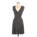 BCX Casual Dress - Fit & Flare: Black Hearts Dresses - Women's Size Medium