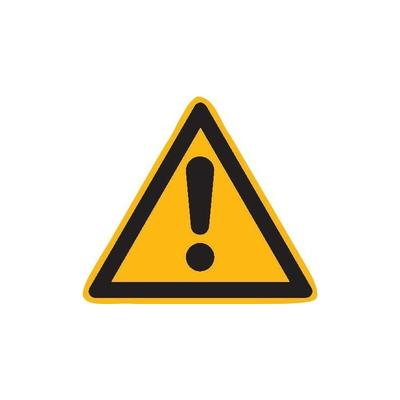 Warnschild Warnung vor Gefahrstelle, Ausrufezeichen, Folie, 200 mm - Safetymarking