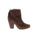 Rag & Bone Ankle Boots: Brown Print Shoes - Women's Size 39 - Almond Toe