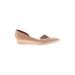 27 EDIT Flats: D'Orsay Wedge Casual Tan Print Shoes - Women's Size 8 1/2 - Almond Toe