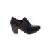 Spring Step Heels: Slip-on Chunky Heel Boho Chic Blue Shoes - Women's Size 40 - Round Toe