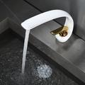 Robinet mitigeur d'évier de salle de bain, mitigeur monotrou robinets de lavabo finition chromée robinet de salle de bain avec tuyau d'eau chaude et froide