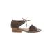 Eileen Fisher Sandals: Brown Solid Shoes - Women's Size 9 1/2 - Open Toe