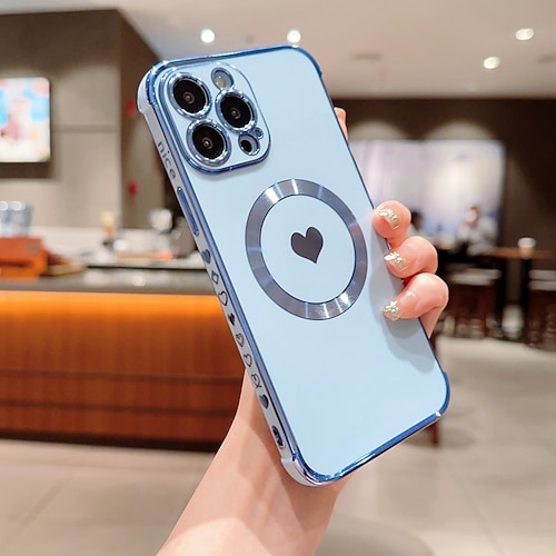 Handy Hülle Handyhüllen Für iPhone 17 Pro Max 17 Air 16 15 14 Pro Max Plus 13 12 11 Pro Max Rückseite Unterstützt kabelloses Laden Stoßfest Herz TPU Beschichtung Image
