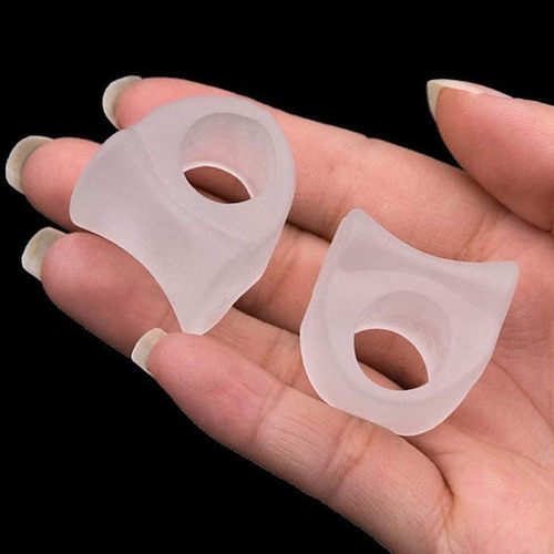 1 Paar Zehenabstandshalter für Männer und Frauen, violette Gel-Zehenspreizer für gekräuselte und überlappende Zehen, Ballenzehen, Hammerzehenglätter, großer und zweiter Zehenspreizer Image