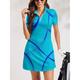 Damen Tenniskleid Golfkleid Himmelblau Kurzarm Kleider Damen-Golfkleidung, Kleidung, Outfits, Kleidung