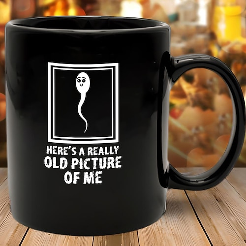 Hier ist ein wirklich altes Bild von mir, lustige Kaffeetassen zum Geburtstag Image