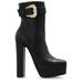 Hurley Black Platform Heeled Ankle Boots