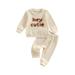 Canis Infant Activewear Sweater and Joggers with Embroidered Letters