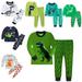 AJZIOJIRO Toddler Girls Dinosaurs Pajama Set 2 Piece Baby Boys Cartoon Cotton Tops+pants Outfits Soft Flannel Pjs Loungewear for 1-7 Years Old