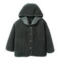 Children Jacket Fall Long Sleeve Warm Hoodie Solid Color Clothes Trendy Warm Outerwear For Kids Coat Boys & Outerwear Grey 9 Years-10 Years