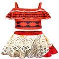 Kids Girls' Swimwear Outdoor Print Bathing Suits 2-12 Years Summer Accessories three-piece set Moana Girls Split Strap Swimsuit