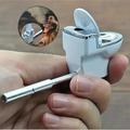 1pc Creative Toilet Shaped Ceramic Portable Pipe - The Perfect Smoking Accessory!