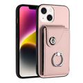 Phone Case For iPhone 15 Pro Max iPhone 14 13 12 11 Pro Max Mini SE X XR XS Max 8 7 Plus Back Cover Ring Holder Magnetic Card Slot Retro TPU PU Leather
