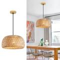 Creative Handmade Bamboo Weaving Natural Wind Ceiling Chandelier E27/E26 Base Ceiling Lighting Hanging Lamp Suitable for Study Coffee Shop Restaurant Rar AC110V AC220V