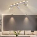 LED Ceiling Lights Dimmable for Living Room, Spotlights Ceiling Lights Black Rotatable Track Lighting Three-Color Dimming Ceiling Spotlights 3 Way for Clothing Store