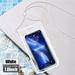 Underwater Under 7.0 inches Touch Screen Swimming Case Waterproof Phone Case Mobile Phone Cover Phone Pouch WHITE