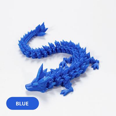 3D Printed Crystal Dragon Gem Dragon 3D Articulated Dragon Toys Rotatable and Dragon Chinese Flexible Realistic Ornament