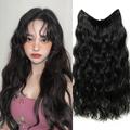 Loose Curl Deep Wave Synthetic Hair 24 inch Hair Extension Clip In / On Fishing Line Hair 1 Pack Smooth All