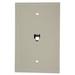 Leviton 40539-PMT Midsize Telephone Wall Jack 6P4C Light Almond