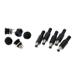 5 Pcs 5.5mm x 2.1mm Male for DC Power Plug Connector+5 Pcs Screw Lock Female Pan