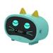 Sleep Training Clock Alarm Clock Wireless Bluetooth Speaker Alarm Clock Portable Cute Stereo for Kids Girls Boys Bedroom --- Green A